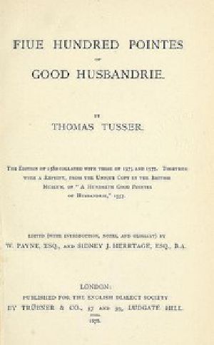 [Gutenberg 51764] • Fiue Hundred Pointes of Good Husbandrie